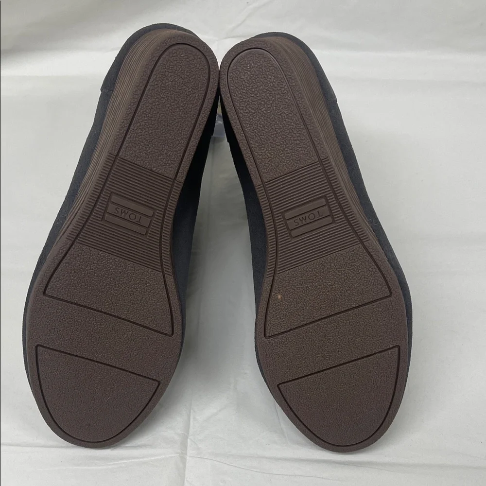 TOMS Charcoal Suede Wedge Booties - Picture 8 of 12